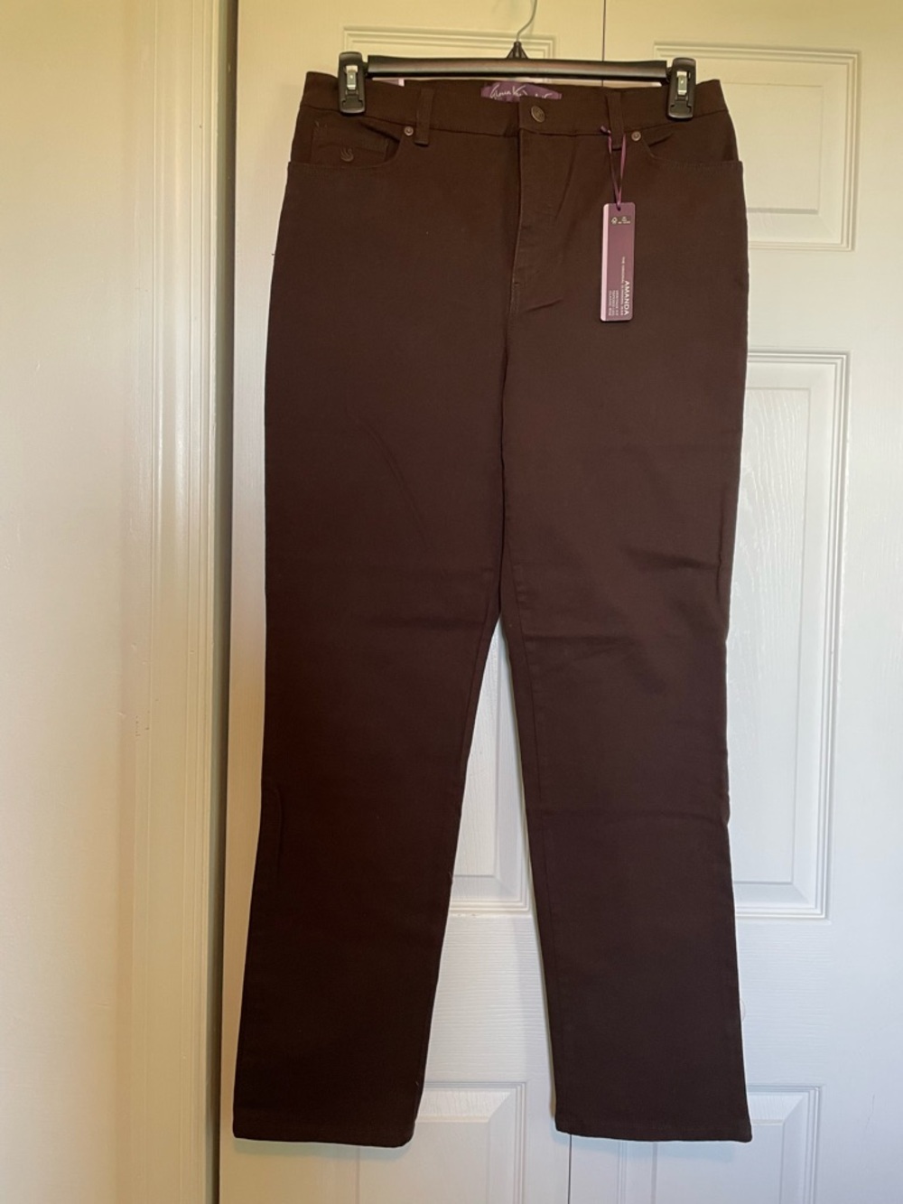 NWT sz 10 Gloria Vanderbilt AMANDA Slimming Jean in Rich Cocoa